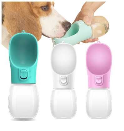 Garrafa de Água Portátil para Cães e Gatos com Bebedouro Anti Fugas 300ml 350ml 550ml novo