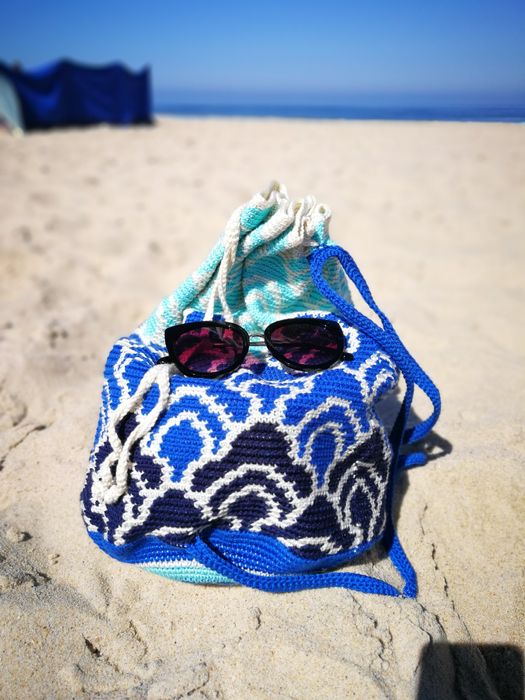 Mochila nova feita à mão em croché