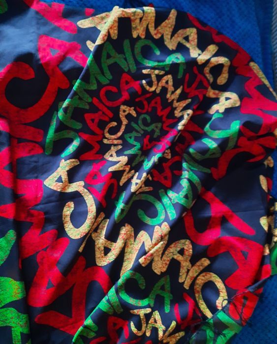 Duża chusta/ pareo/ narzuta w kolorach reggae