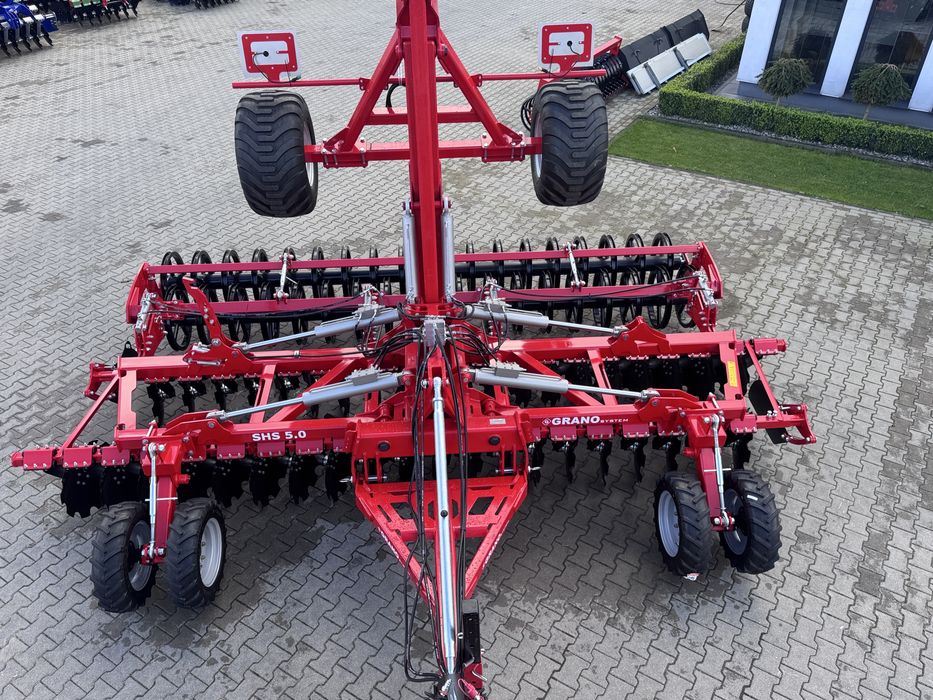 Brona talerzowa hydrauliczna Shark SHS 5,0 m Grano System z wózkiem NOWY TYP