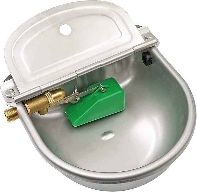 Poidło miskowe z zaworem pływakowym Farma 2,5 l, nierdzewne