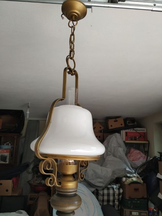 Candeeiro em vidro em óptimo estado