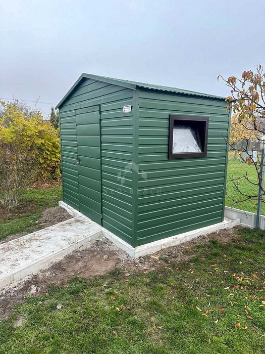 Schowek Domek Ogrodowy 3X2M Drzwi Zielony - Dach Dwuspadowy Nb387