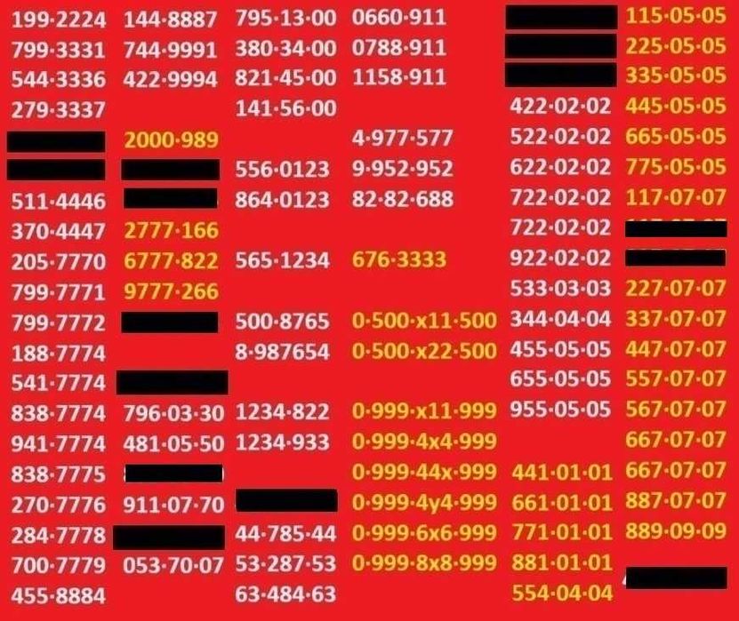 Красивый золотой номер Водафон Vodafone МТС