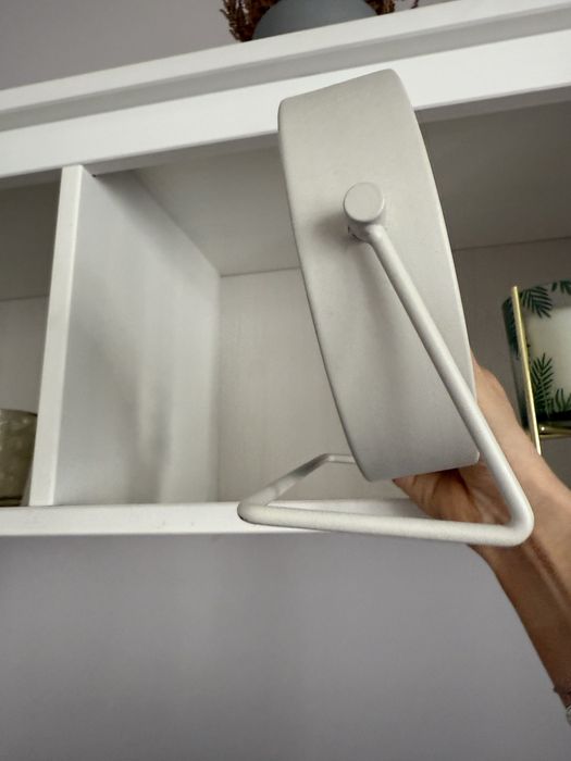 Zegar analogowy homla biały stojący