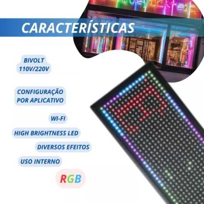 Painel Led Outdoor Wi-Fi para Interior