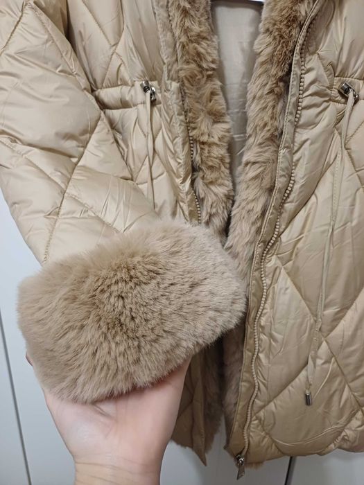 Kurtka zimowa parka z futrem xl