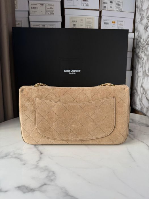 Torebka Chanel Maxi Flap Beige Suede