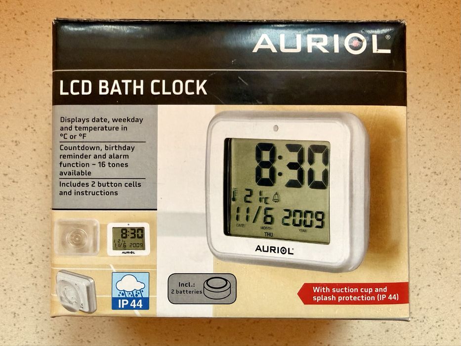 Zegar łazienkowy LCD