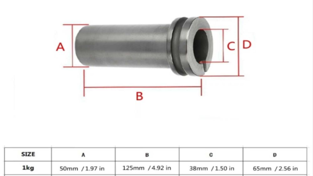 Графитовый тигель для плавки золота, серебра, меди в литейной печи.