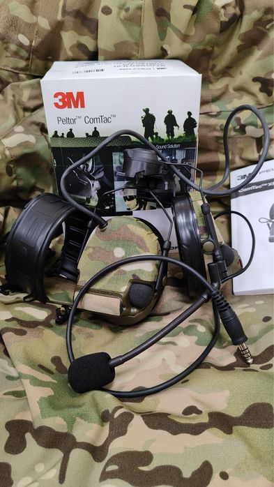 Активна гарнітура 3M Peltor ComTac XPI з кріпленнями на рейки шолома