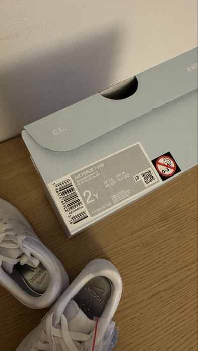 Nike Air Force 1 (GS) x NOCTA „White/White” | Rozmiar 33.5 (2Y) |