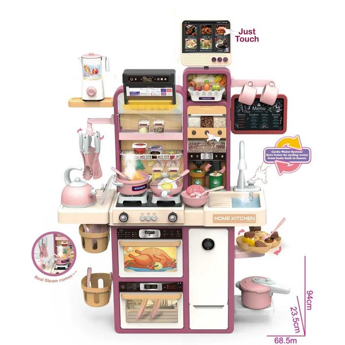 Сучасна велика кухня, висота 94 см (80+ предметів, блендер, музика)