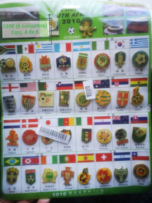 Promoção: 80€. Vendo pins tema futebol