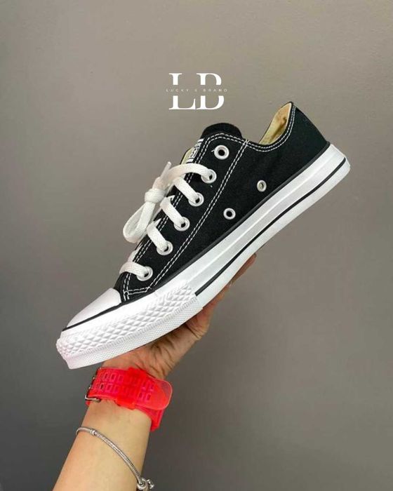 Чоловічі класичні низькі чорні кеди конверс converse all star black 41-46р.