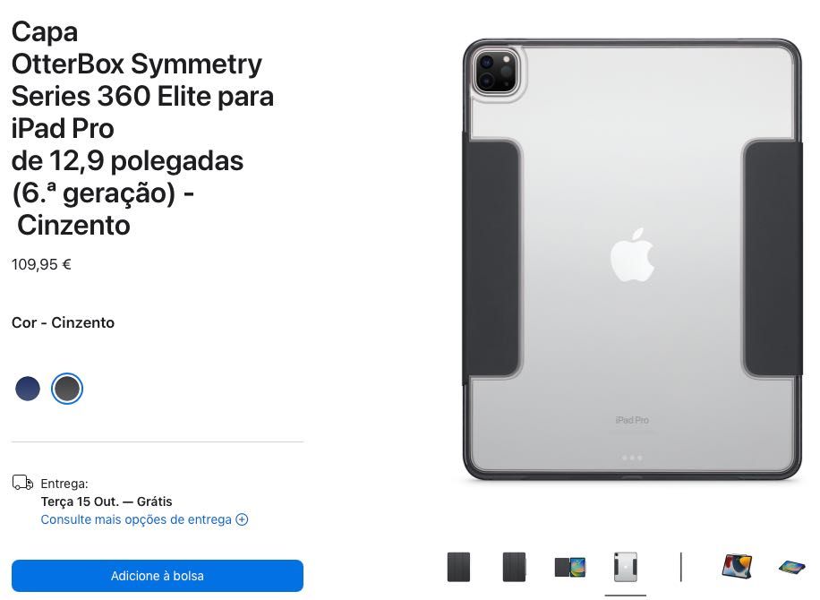 Capa OtterBox Symmetry S360 Elite para iPad Pro de 12,9" (6.ª Geração)