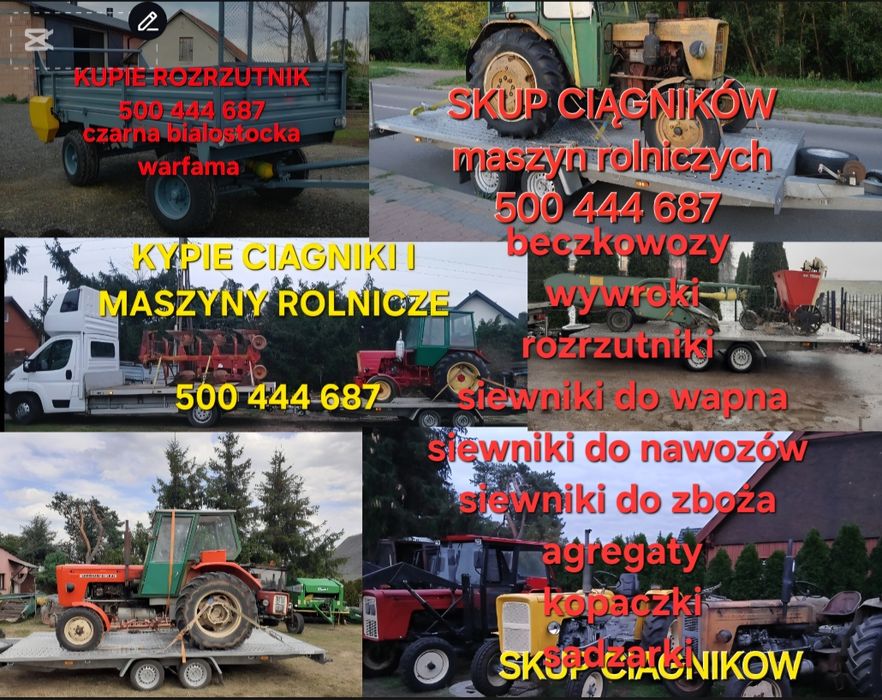 Skup Ciągnuków i maszyn Ursus t25 Mf