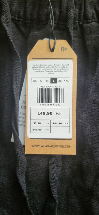 Spodnie lniane Medicine
