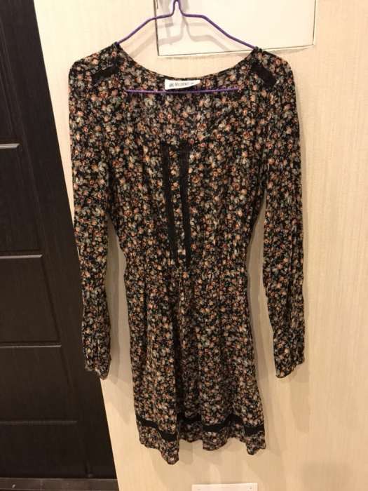Платье цветочный принт, размер XS-S