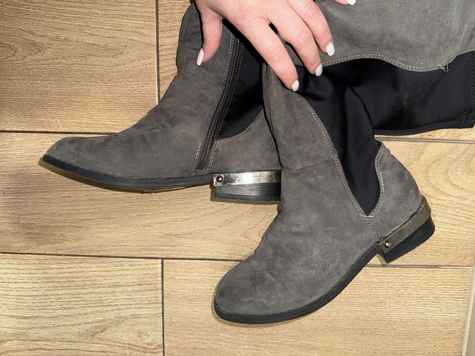 Как новые PRIMARK Нат.Замша. 37р. Ботфорты весна осень