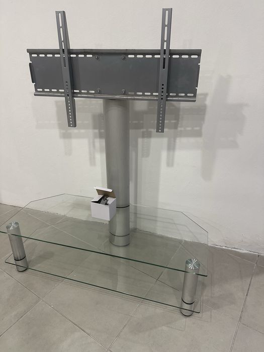 Mesa vidro com suporte para TV