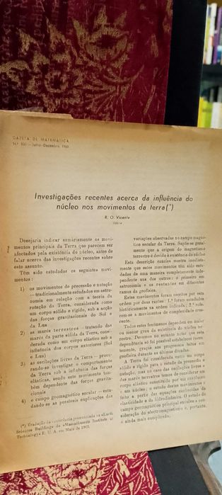 Gazeta de Matemática anos 50/60 - 5 unidades