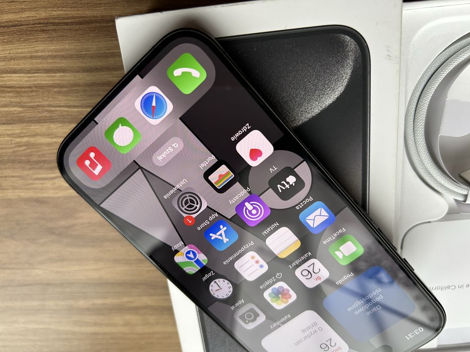 Iphone Apple 15 Pro 128GB A3102 Black/Bat90%/Bez Rat/Komplet!