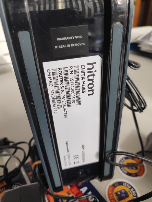 Router e box a funcionar