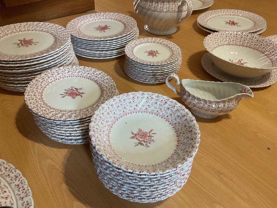 Serviço de louça inglês rose bouquet.