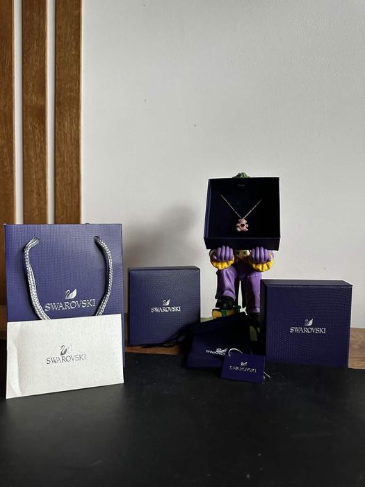 Swarovski Teddy | Naszyjnik Miś | Różowe Złoto | Kryształy | BOX | Oryginał | 5642976