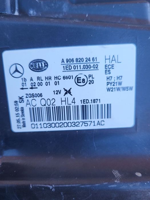 Фара права ОРИГІНАЛ мерседес спрінтер mercedes sprinter w906