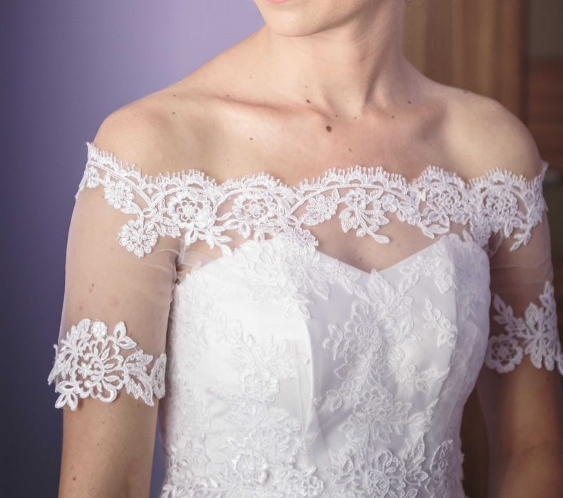 Suknia ślubna tiul i koronka rozmiar 36