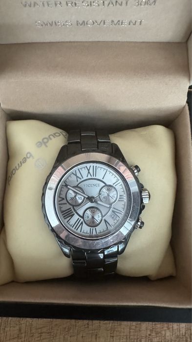 Zegarek Vicence Ceramic Chronograph z 585p zlotą ramka
