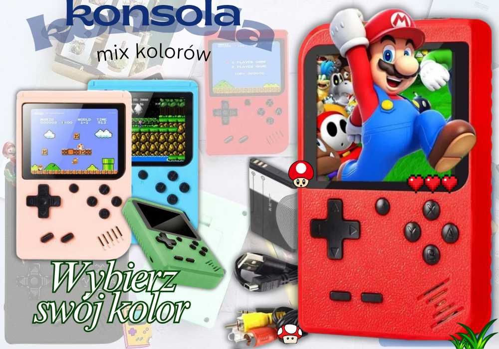 Retro Konsola GAMEBOX przenośna 400 in 1 zielona | 2,4" | LCD | AV |