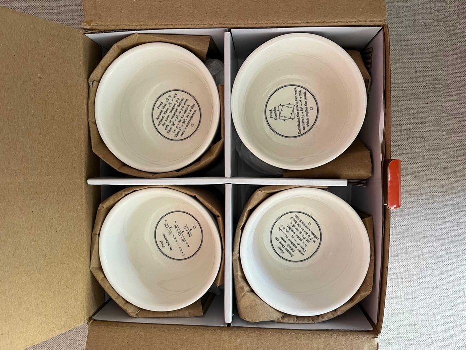 Conjunto 4 Taças Cerâmica "The Proof is in the Pudding"