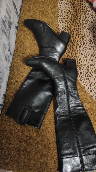 Ботфорты, сапоги зимние, натуральная кожа, 38 размер