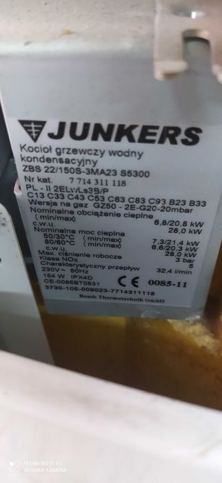 Piec gazowy Junkers 28kW