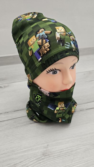 Zestaw minecraft czapka z kominem