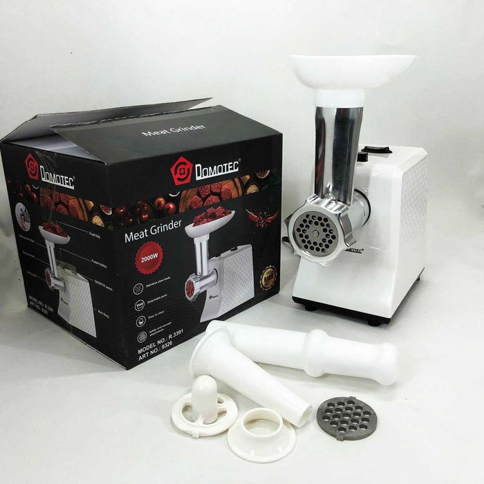 М'ясорубка електрична Domotec R3391 2000W компактна мясорубка  3 в 1