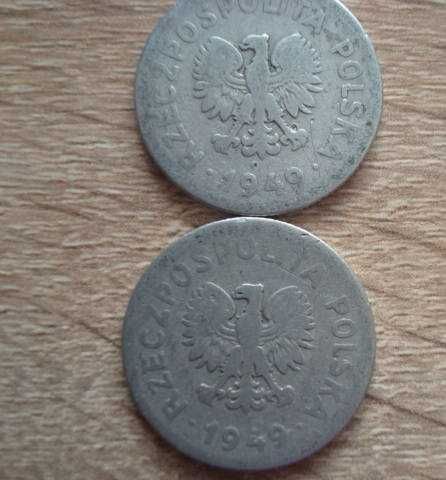 Moneta 1 zł. z 1949 r. x 2 szt.