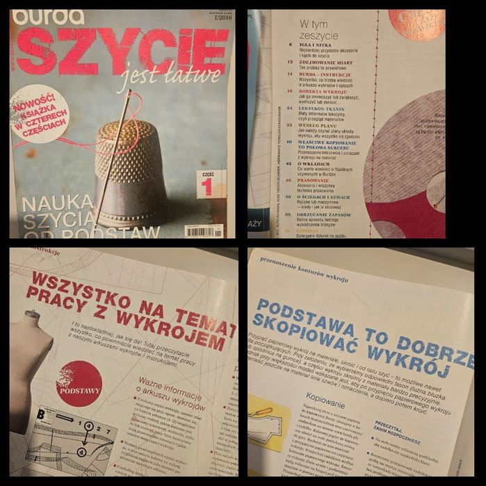 Zestaw gazetek z wykrojami,  burda