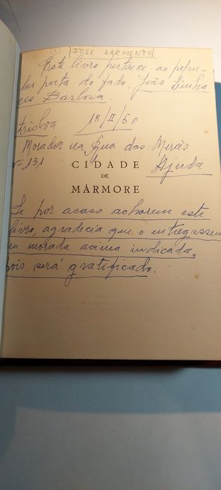 Cidade de Mármore - José Sarmento (1937)