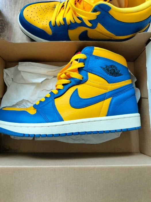 Buty Air Jordan NIKE  żółto niebieskie UNISEX