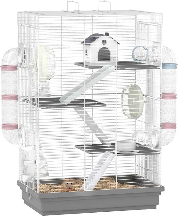 NOVO - Gaiola para Hamster 47x30x70cm, jaula para pequenos roedores