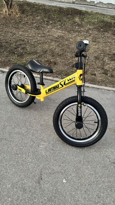 Велобіг ,беговел"CORSO LAMBO"сталева рама, колеса 14 дюймів