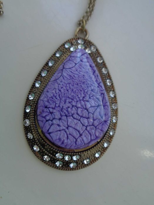 подарунк кулон люцит 7см ланцюжок 56см