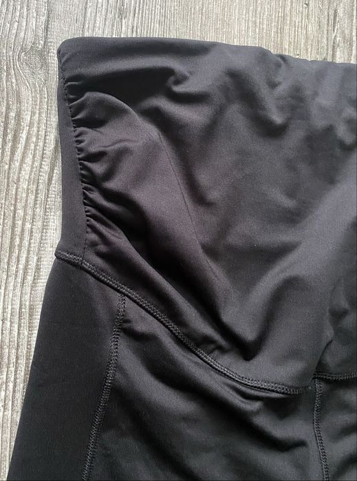 Czarne sportowe legginsy getry crivit Lidl 44/46 z wysokim panelem