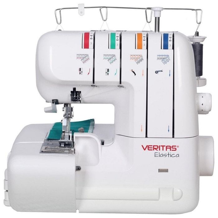 objeto na imagem é a máquina de costura Gritzner Overlock 788.
Permite costurar com 2, 3 ou 4 fios, oferecendo 22 tipos de pontos diferentes. 
Possui