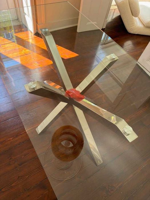 Kave Home Argo Glass Dining Table (200×100) (Almost New)