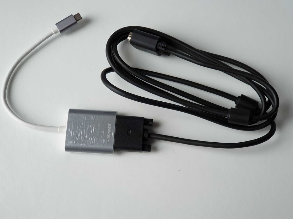 Кабель USB-C  -  VGA  BENFEI (Thunderbolt 3/4), 1080P + VGA кабель Dell 2м